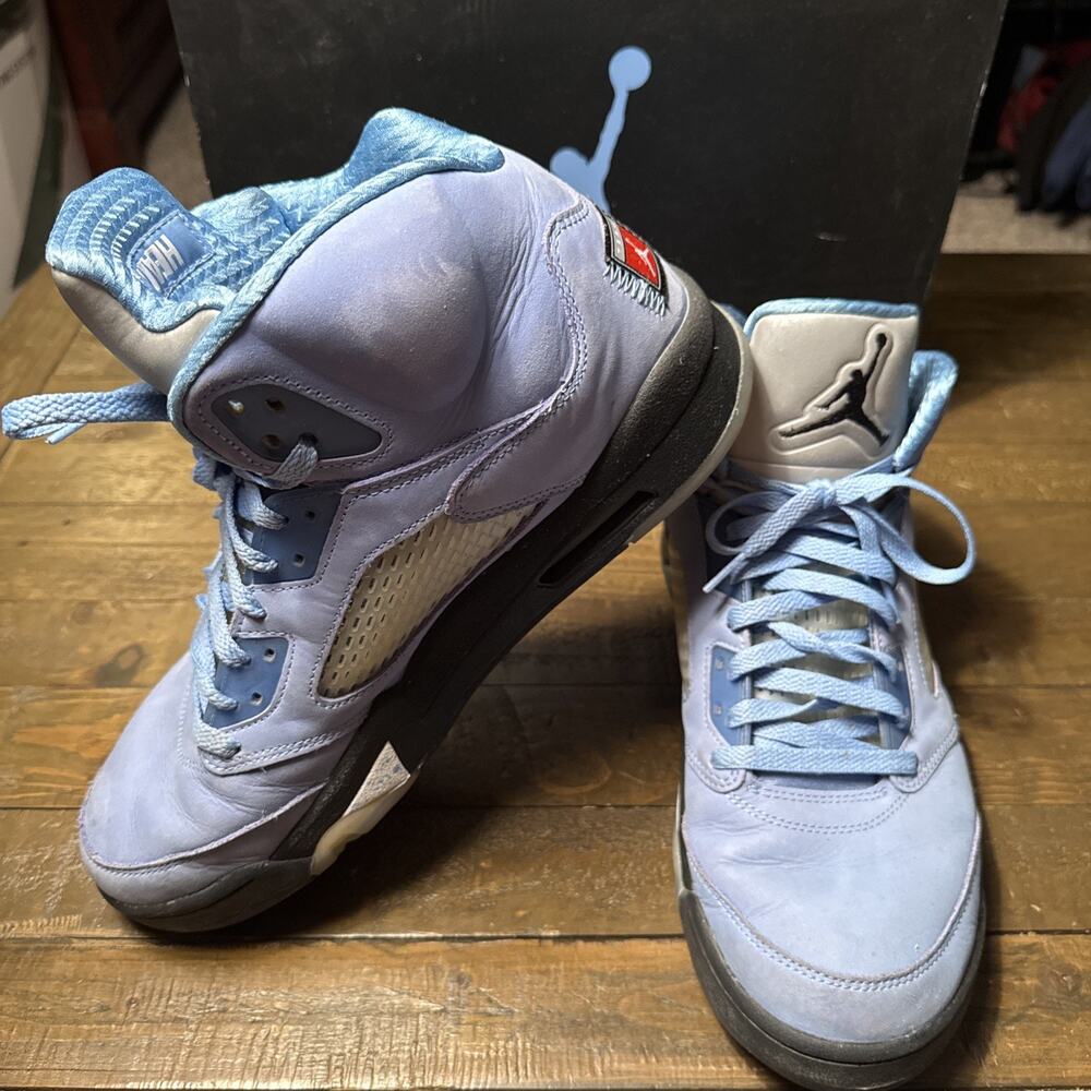 Nike Air Jordan 5 Retro UNC University of North Carolina Blue Size 12